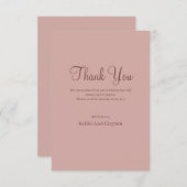 シナモンバラモダンミニマ結婚リスト サンキューカード (正面/裏面)