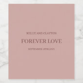 シナモンバラモダンミニマ結婚リスト ワインラベル (シングルラベル)