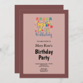 シナモンバラ第7回バースデーパーティーへの招待 招待状 (正面/裏面)