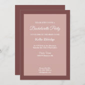 シナモンバラ額縁バチェロレッテ招待状 招待状 (正面/裏面)