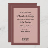 シナモンバラ額縁バチェロレッテ招待状 招待状 (正面/裏面)