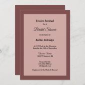 シナモンバラ額縁ブライダルシャワー招待状 招待状 (正面/裏面)