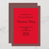 シナモンフレームクリスマスパーティの招待状 招待状 (正面/裏面)