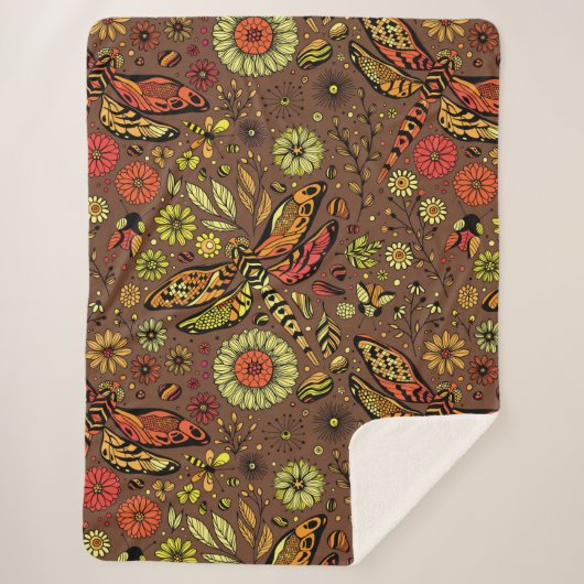 シナモンブラウンのフライ シェルパブランケット (正面)