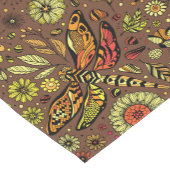 シナモンブラウンのフライ ショートテーブルランナー (コーナー)