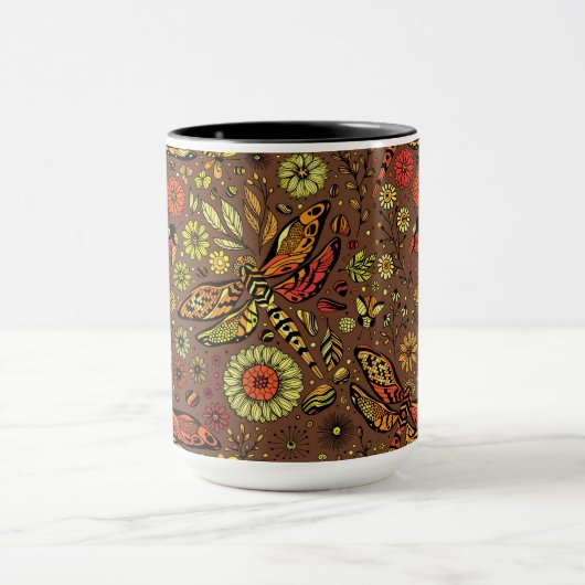 シナモンブラウンのフライ マグカップ (中央)