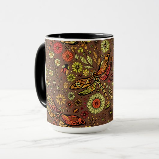 シナモンブラウンのフライ マグカップ (正面左)