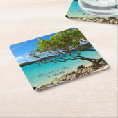 シナモンベイセントジョンUSVIトロピカルコースター スクエアペーパーコースター (アングル)