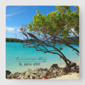 シナモンベイセントジョンUSVI壁時計 スクエア壁時計 (正面)