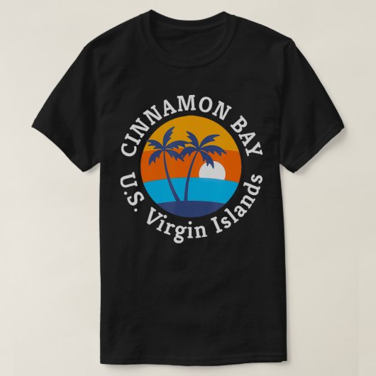 シナモンベイビーチアメリカヴァージンアイランズサマーバカティ Tシャツ (デザイン正面)