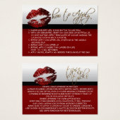 シナモンレッドグリッターリップ – 適用方法 (正面&裏面)