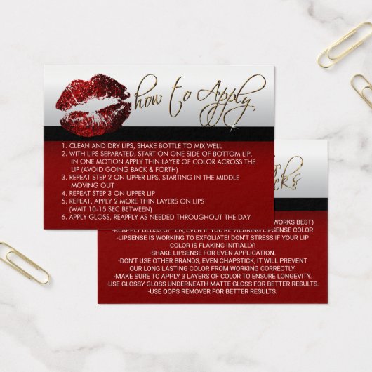 シナモンレッドグリッターリップ – 適用方法 (オフィス)