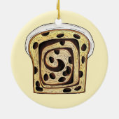 シナモンレーズンブレッドローフベーキング製パン セラミックオーナメント (裏面)