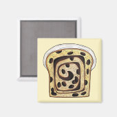 シナモンレーズンブレッドローフベーキング製パン マグネット (正面/裏面)