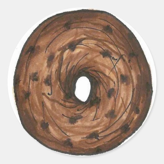 シナモンレーズンベーグルNYCベーゲルブレックファーストフード ラウンドシール (正面)