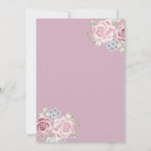 シナモンローズの花の結婚式招待状 招待状 (裏面)