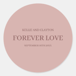 シナモンローズ モダン ミニマリスト ウェディング ラウンドシール