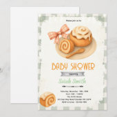 シナモンロールパーティーのテーマ招待状 招待状 (正面/裏面)
