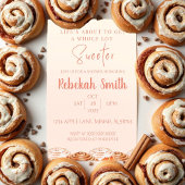 シナモンロール シャワー 招待状 水彩画