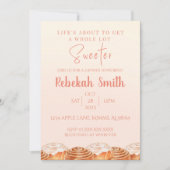 シナモンロール シャワー 招待状 水彩画 (正面)