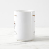 シナモン入りカプチーノラブウォーターカラー コーヒーマグカップ (中央)