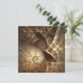 シナモン及びショウガのフラクタルのパーティーの招待 招待状 (スタンド正面)