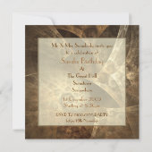 シナモン及びショウガのフラクタルのパーティーの招待 招待状 (裏面)