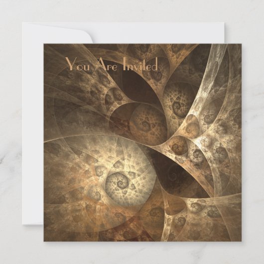 シナモン及びショウガのフラクタルのパーティーの招待 招待状 (正面)
