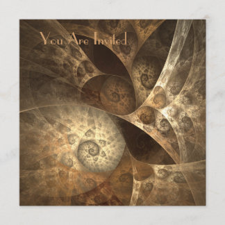 シナモン及びショウガのフラクタルのパーティーの招待 招待状