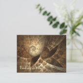 シナモン及びショウガのフラクタルの芸術 ポストカード (スタンド正面)