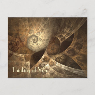 シナモン及びショウガのフラクタルの芸術 ポストカード