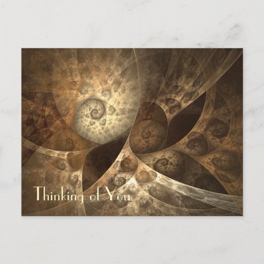 シナモン及びショウガのフラクタルの芸術 ポストカード (正面)