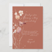 シナモン紅葉ブライダルシャワーありがとう 招待状 (裏面)