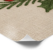 シナモン素朴を使用した刺繍クリスマスコアチョコレート ポスター (コーナー)