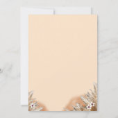 シナモン素朴バラワイルドフラワーソフトピーチ結婚ズ 招待状 (裏面)