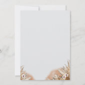 シナモン素朴バラワイルドフラワーボホ結婚ズ 招待状 (裏面)