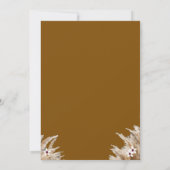 シナモン素朴バラワイルドフラワーボホ結婚ズ 招待状 (裏面)