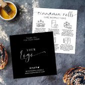 シナモン転がの指示ミニマルケーキベーカリー スクエア名刺