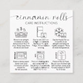 シナモン転がの指示ミニマルケーキベーカリー スクエア名刺 (正面)