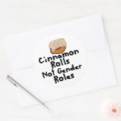 シナモン転がは性別役割ではない ラウンドシール (封筒)