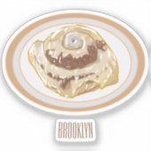 シナモン転がガーイラストレーション シール (正面)