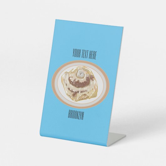 シナモン転がガーイラストレーション 台座サイン (正面)