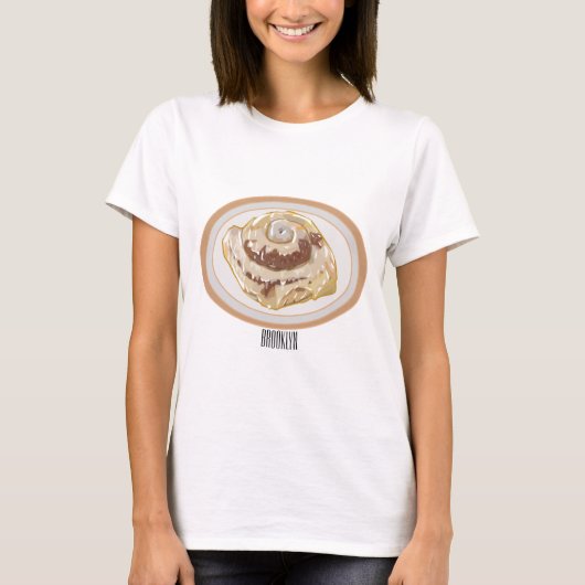 シナモン転がガーイラストレーション Tシャツ (正面)