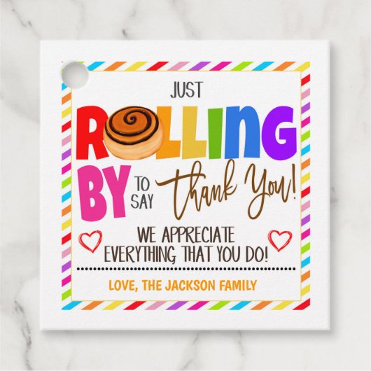 シナモン転がギフトラベル フェイバータグ (正面)