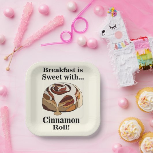 シナモン転がスイーツバンブレックファストパーティー ペーパープレート (パーティー)