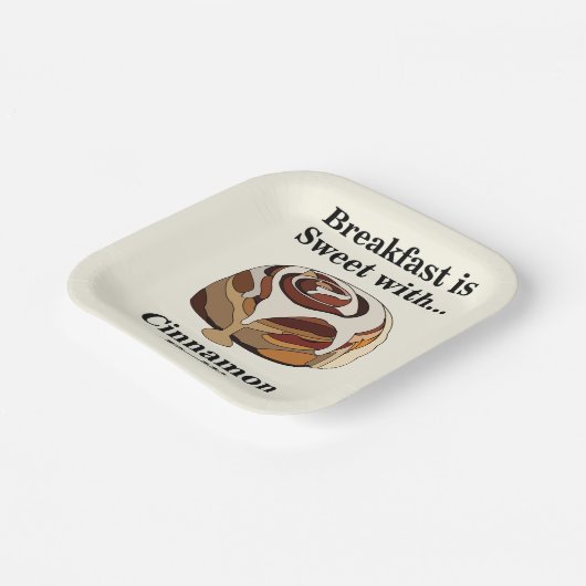 シナモン転がスイーツバンブレックファストパーティー ペーパープレート (傾斜あり)