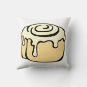 シナモン転がハニーブンキュートな漫画デザインホワイト クッション (裏面)