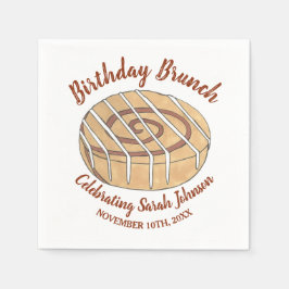 シナモン転がパンペストリー誕生日パーティーブランチ スタンダードカクテルナプキン