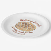 シナモン転がパンペストリー誕生日パーティーブランチ ペーパープレート (アングル)