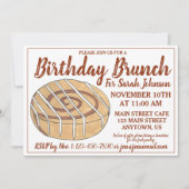 シナモン転がパンペストリー誕生日パーティーブランチ 招待状 (正面)